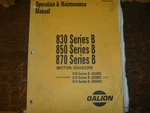 Komatsu Galion 830B 850B 870B Motor Grader Operator Maintenance Manual 202002. Fixed Price $66.74.
