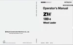 Hitachi ZW180-6 Wheel Loader Operators Manual. Fixed Price $99.99.
