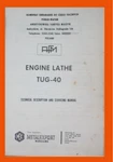 TUG-40 Andrychow, Polamco, Toolmex, Famot, Afm Lathe Operators Parts Manual 1977. Fixed Price $65.00.