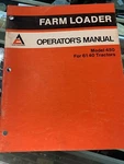Allis Chambers Farm Loader Model 450 For 6140 Tractors Operators' Manual (12F). Fixed Price $26.00.