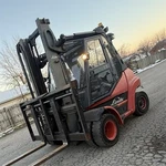 Linde H80D Diesel Counterbalance Forklift Truck Solid Rubber Tires. Fixed Price $39900.00.