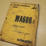 Komatsu WA600-1 Wheel Loader Operation Operator Maintenance Manual 1996 Guide. Fixed Price $35.97.