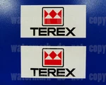 2X Terex White Stickers Decals Digger Tractor Skid Steer Boom Dump Pick The Size. Fixed Price $31.99.