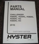 Hyster H300XL H330XL H360XL Forklift Truck Parts Manual Book S/n D19. Fixed Price $69.99.