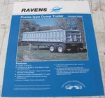 1985 Ravens Frame-type Dump Trailer Sales Flyer BP2500. Fixed Price $24.35.