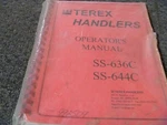 Terex SS-636C SS-644C Telehandler Owner Operator Manual User Guide Xz. Fixed Price $97.75.