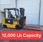 12,000 Lb Capacity Caterpillar Forklift 189"/93" Only 4986 Hour Electric Charger. Fixed Price $19000.00.