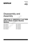 Caterpillar 12M 140M 160M Motor Grader Disassembly Service Manual. Fixed Price $89.00.