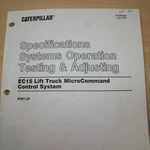 Caterpillar EC15 Forklift Microcommand Control System Service Shop Manual. Fixed Price $32.50.
