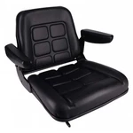 Low Back Seat, Black Vinyl Fits Allis Chalmers Replaces S830801-HYC. Fixed Price $255.99.