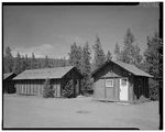 Photo:yellowstone National Park Wy Old Faithful 1930S Cabins Lodges. Fixed Price $13.49.