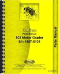 Galion 503 Motor Grader Parts Manual Catalog Chassis Only. Fixed Price $35.99.