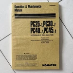Komatsu PC25-1,30-7,40-7,45-1HYDRAULIC Excavator Operation & Maintenance Manual. Fixed Price $50.00.