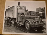 Old Photo Of 1948 Diamond Tractor Pulling Safeway Trailer. Fixed Price $15.00.
