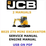 Jcb 8025 Zts Mini Excavator Service Repair Engine Manual Pdf Usb. Fixed Price $25.00.
