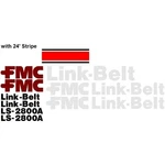 Link-belt LS-2800A Excavator Decal Set W/ 24' Of Stripe. Fixed Price $255.21.