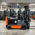 2022 Toyota 8FBCU32 6500LB Used Forklift Triple Mast Sideshift 4959 Hours. Fixed Price $20950.00.