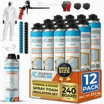Quickcoat Closed Cell Spray Foam Insulation Kit For Wall 12X32.8OZ(930G) Covers. Fixed Price $165.99.