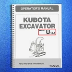 Kubota 10-5 Excavator Operators Manual Steel Secured Protective Front & Back. Fixed Price $19.29.