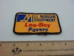 Vintage Advertising Patch J.j. Morgan Equipment Lee-boy Pavers Lot 25-17-A. Fixed Price $9.99.