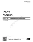 Caterpillar CB2.7 Gc Vibratory Utility Compactor Parts Catalog Manual. Fixed Price $139.00.