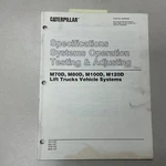 Caterpillar M70D M80D M100D M120D Service Shop Sota Manual Fork Lift Truck. Fixed Price $39.99.