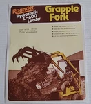 Rounder Hydrostatic L-600 Loader Grapple Fork Brochure Page. Fixed Price $5.00.