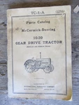 1929 Mccormick Deering Ih 10-20 Hp Gear Drive Farm Tractor Parts Catalog. Fixed Price $19.99.