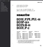 Komatsu D31E-18,D31P,D31PL,D31S,D37E,D37P-2 Dozer Shop Service Repair Manual Pdf. Fixed Price $39.99.