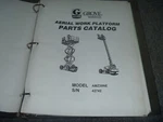 Grove Model AMZ39NE Articulating Boom Lift Parts Catalog Manual S/n 42742 Xz. Fixed Price $127.60.