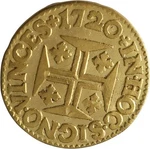 1720 Portugal .917 Gold 400 Reis "pinto" King John/ Joao Scarce Medieval. Fixed Price $420.00.