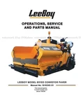 Leeboy 8510D Conveyor Paver Operations Service Parts Repair Manual 1015240-01. Fixed Price $54.00.