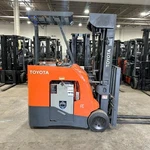 2020 Toyota 8BNCU20 4000LB Used Electric Forklift Sideshift Quad Mast 6239 Hours. Fixed Price $12950.00.