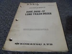 Komatsu D80E-12 D85E-12 Long Track Dozer Shop Service Repair Manual Supplement. Fixed Price $99.16.