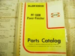 Blaw Knox P180H PF-180H Paver Finisher Parts Catalog. Fixed Price $29.99.