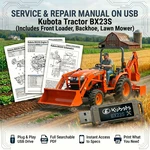 Kubota BX23S Tractor And Front Loader Repair Service Workshop Manual Usb. Fixed Price $23.99.