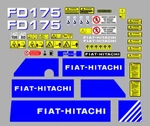 Fiat-hitachi Fd 175 Adhesive Decals, Complete Kit. Fixed Price $234.78.