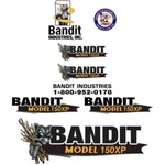 Brush Bandit Wood Chipper Model 150XP Kit - Decals Stickers. Fixed Price $160.00.