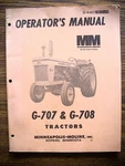 Mm Minneapolis Moline G707 G708 Owners Manual. Fixed Price $39.99.