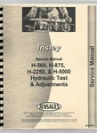 Insley 560 875 2250 5000 Excavator Hydraulic Test & Adjustments Service Manual. Fixed Price $26.99.