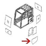 Lower Door Glass Fits Komatsu PC128US-2-EU PC128US-2-N PC228USLC-3-KU PC78US-6. Fixed Price $215.99.