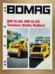 Bomag Bw 10AS 12AS Tandem Rollers Brochure 1986. Fixed Price $9.99.