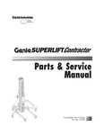 Genie Superlift Contractor SLC-6 SLC-12 SLC-18 SLC-24 Parts Service Manual 33953. Fixed Price $34.00.