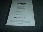 Altec D842 Electronic Side Load Protection System Operator Manual Supplement Xz. Fixed Price $211.10.