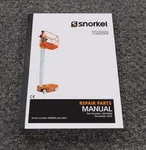 Snorkel TM12E Mast Lift Repair Parts Catalog Manual Book. Fixed Price $120.50.