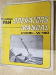 Harnischfeger P&h Model W-180 Hydraulic Crane, Operator's Manual. Fixed Price $32.90.
