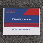 Nissan MJ1F4A35LV Forklift Owner Operator Manual User Guide. Fixed Price $120.40.