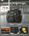 Vevor Rolling Tool Bag, 110 Lbs Load Capacity, 25 Pockets Heavy Duty Roller. Fixed Price $95.90.