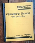 Vermeer M455A&M475A BH830. Blade-hoe Attachment. Operator's Manual Parts List. Fixed Price $35.00.