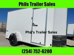 Enclosed 6X12+ V Nose 6'6 Cargo Trailers. Fixed Price $4699.00.
